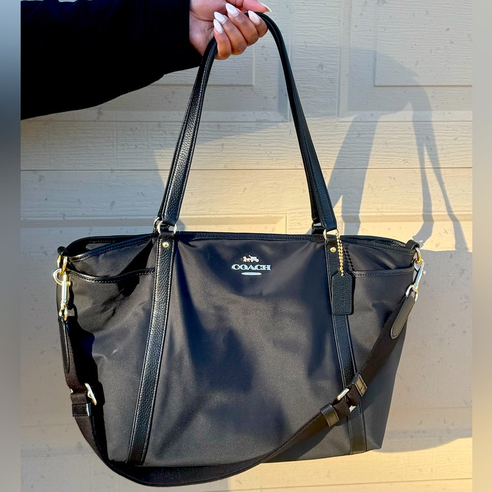 Coach Baby Bag Tote in Black with Gold Hardware